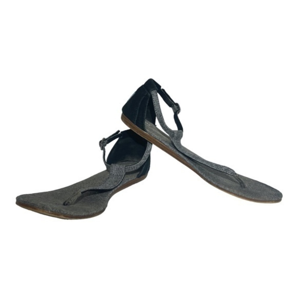 Toms Womens Chambray Sandals Ankle Strap Size 8.5